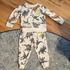 Jurassic World 3T Boys Dino Dinosaur Pajama Set Real Looking Dinosaurs